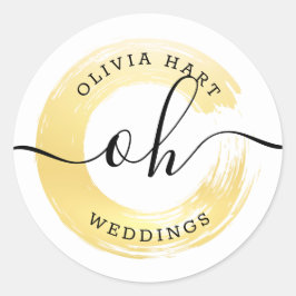 Calcomanía elegante personalizada con logotipo de 