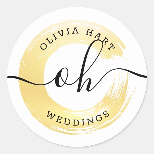 Calcomanía elegante personalizada con logotipo de  (Anverso)