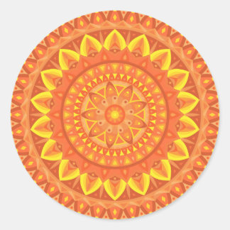 Calcomanía estética boho vibrante cálida mandala n
