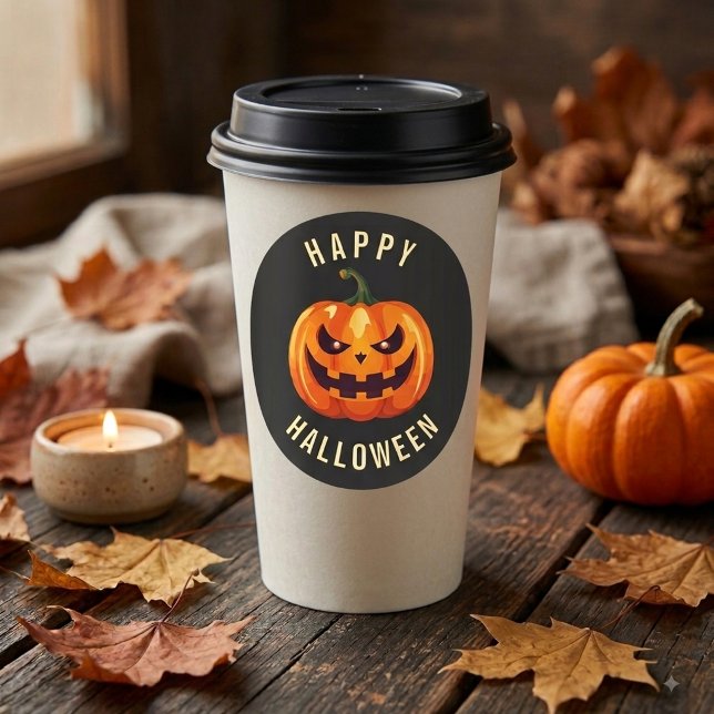 Calcomanía Feliz Halloween - Linterna de Jack Espe (Subido por el creador)