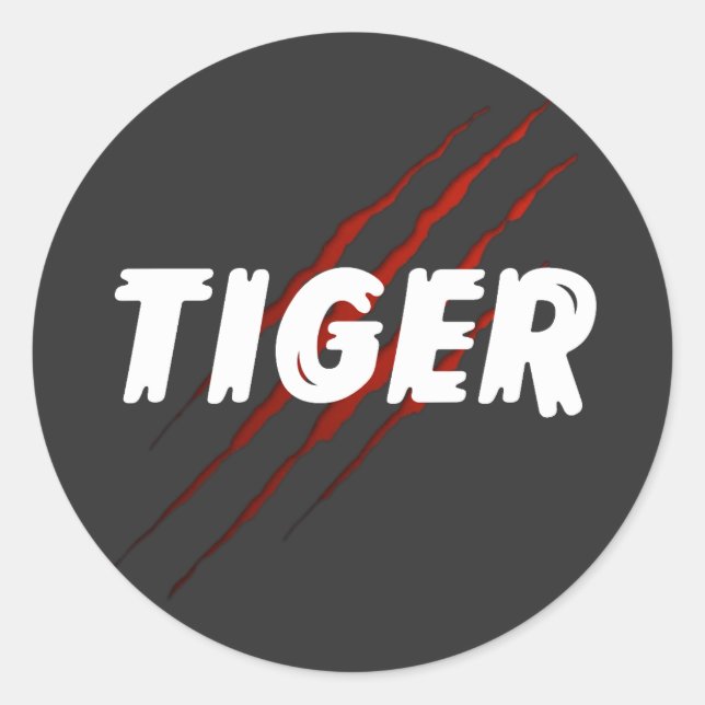 Calcomanía gráfica Premium Rental Tiger Claw – Neg (Anverso)