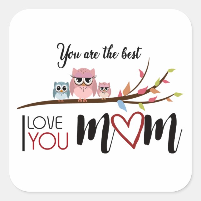 Calcomanía "Happy MOTHER'S DAY" the best mom ever (Anverso)