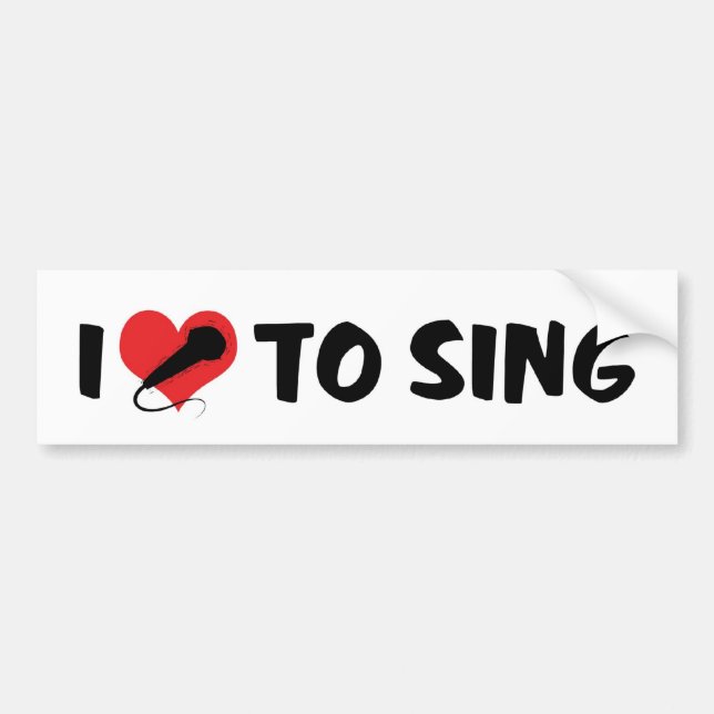 Calcomanía I Love To Sing (Frente)