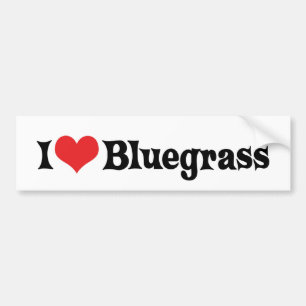 Calcomanía Me encanta el bluegrass