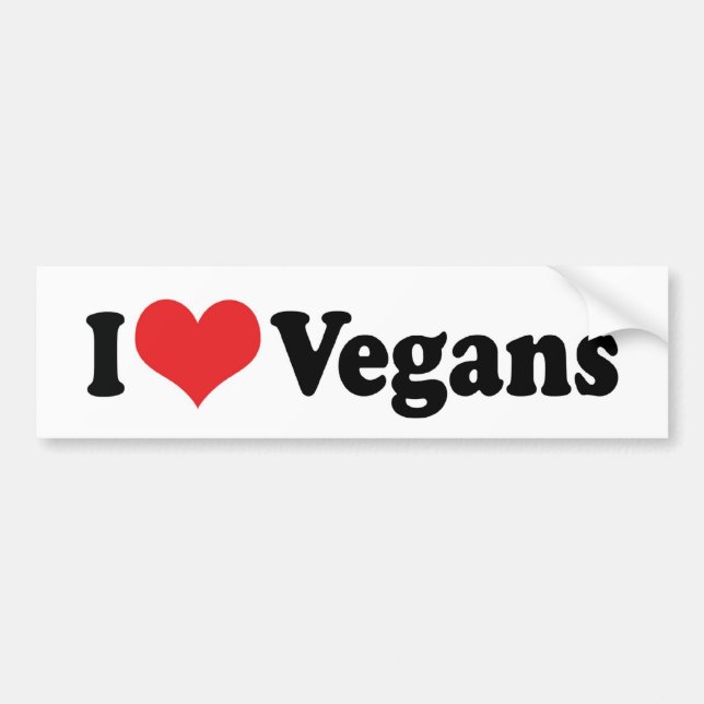 Calcomanía Me Encantan Los Veganos (Frente)