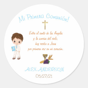 Calcomanía mi primera comunion
