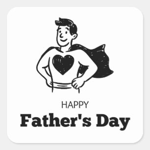 Calcomanía Minimal Dad paternidad