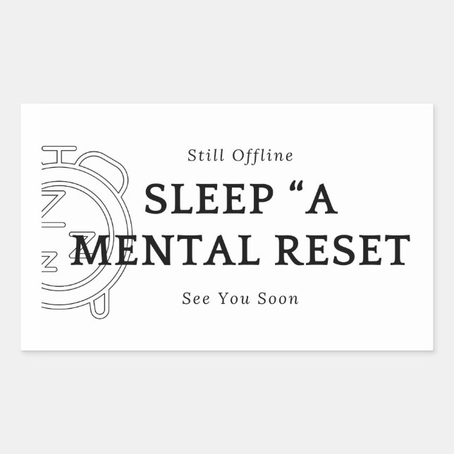 Calcomanía Motivacional Dormir Un Reinicio Mental (Anverso)