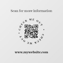 Calcomanía opaca de ventana con código QR