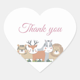 Calcomanía ovalada de agradecimiento para Baby Sho