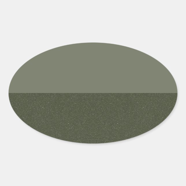 Calcomanía ovalada dúo verde musgo – Personalizabl (Anverso)