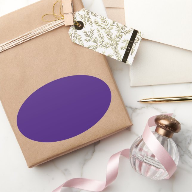 Calcomanía Óvalo Morado Monstruo (Regalar)