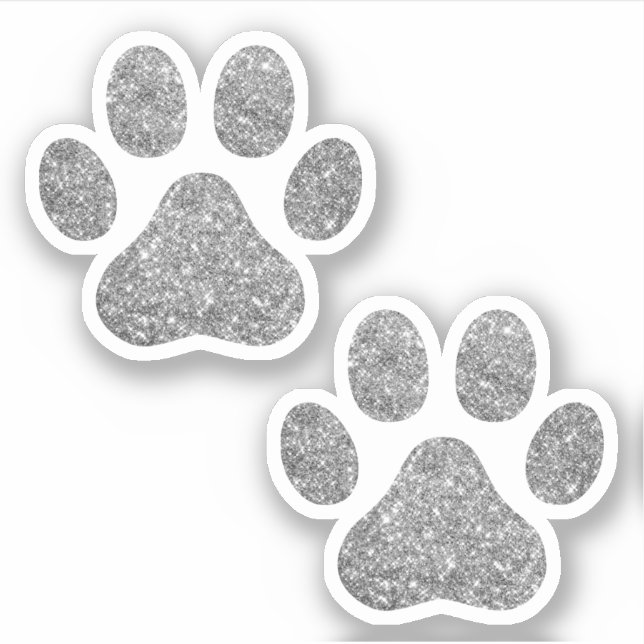 Calcomanía para amante de mascotas con huellas de  (Anverso)