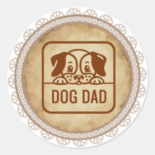Calcomanía para amantes de perros antiguos   papá 