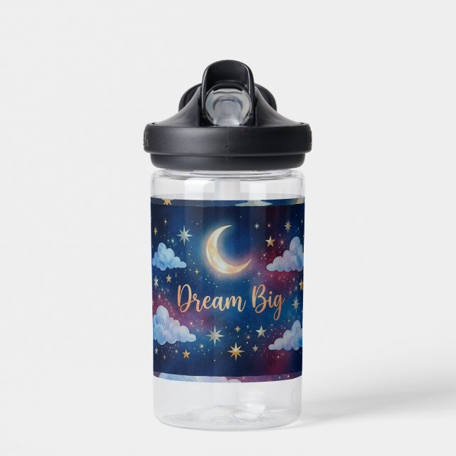 Calcomanía para botella de agua Sueña en Grande 🌙 (Delante)