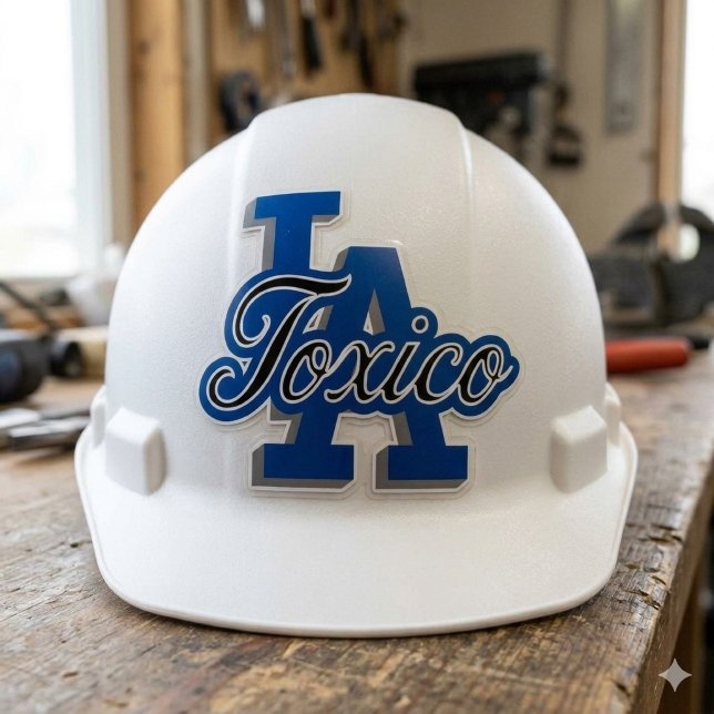 Calcomanía para casco de seguridad Toxico Car (Los Angeles Toxico sticker)
