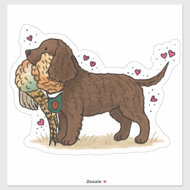 Calcomanía para coche de American Water Spaniel (Hoja)