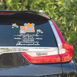 Calcomanía para coche de negocio de casa de rebote