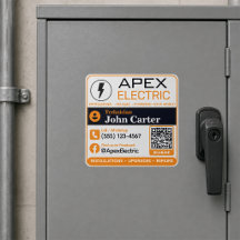 Calcomanía para electricista | Código QR de contac