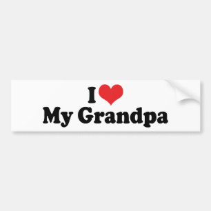 Calcomanía para parachoques: Amo a mi abuelo