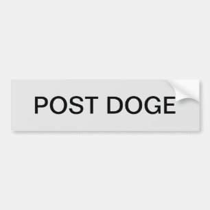 Calcomanía para parachoques DOGE (plata/negro)