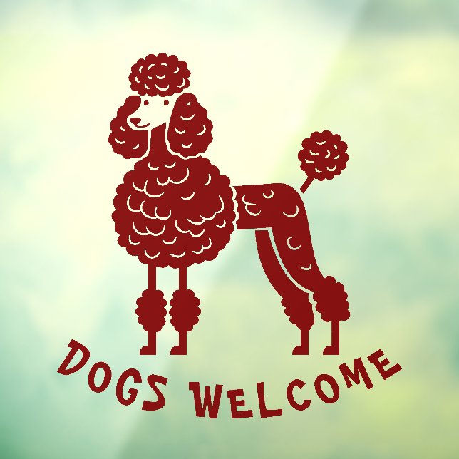 Calcomanía para ventana de bienvenida a perros de  (Hoja 3)