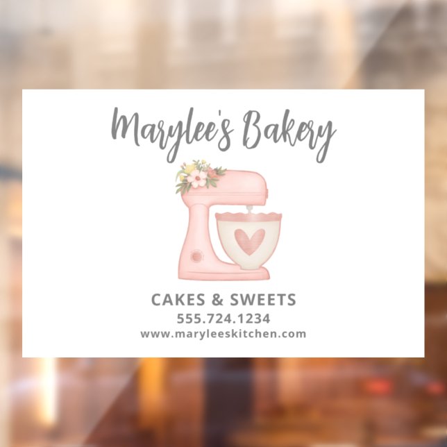 Calcomanía para ventana de negocio de repostería d (Hoja 2)