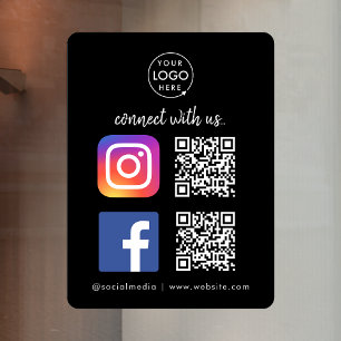Calcomanía para ventana de redes sociales Instag
