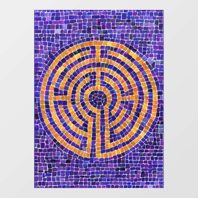 CALCOMANÍA PARA VENTANA LABERINTO MOSAICO 8x11 (Hoja)