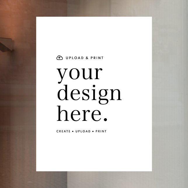 Calcomanía para Ventana Sube tu Diseño Señal de 18 (Versatile window cling sign for business, weddings, special occasion events & more!)