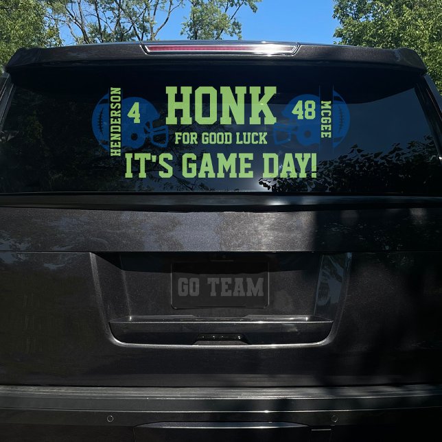 Calcomanía para ventana trasera de juego de fútbol (Football Game Day Window Cling)
