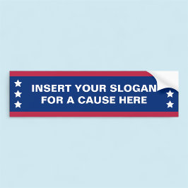Calcomanía Patriótica Personalizada Eslogan Políti