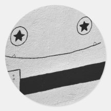 Calcomanía personalizable de monstruo feliz