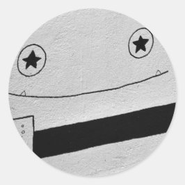 Calcomanía personalizable de monstruo feliz