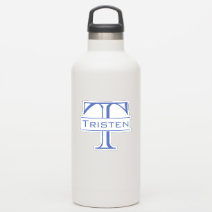 Calcomanía personalizada con monograma y corte con