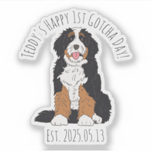 Calcomanía personalizada de Bernedoodle para el 1e
