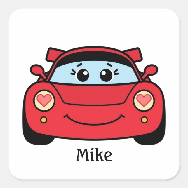 Calcomanía personalizada de coche de carreras para (Anverso)