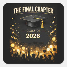 Calcomanía personalizada de graduación 'El capítul