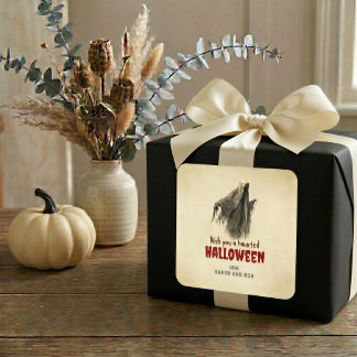 Calcomanía personalizada de Halloween de fantasma 