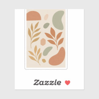 Calcomanía personalizada de hojas pastel boho | Bo