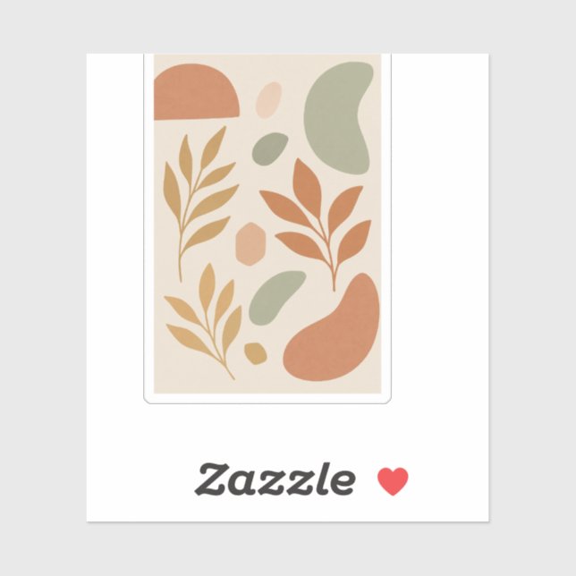 Calcomanía personalizada de hojas pastel boho | Bo (Hoja)