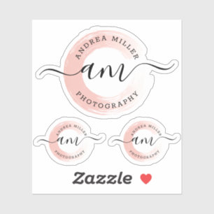 Calcomanía personalizada de logotipo con efecto de