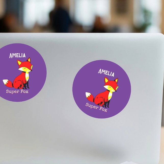 Calcomanía Personalizada de Zorro Adorable (Subido por el creador)