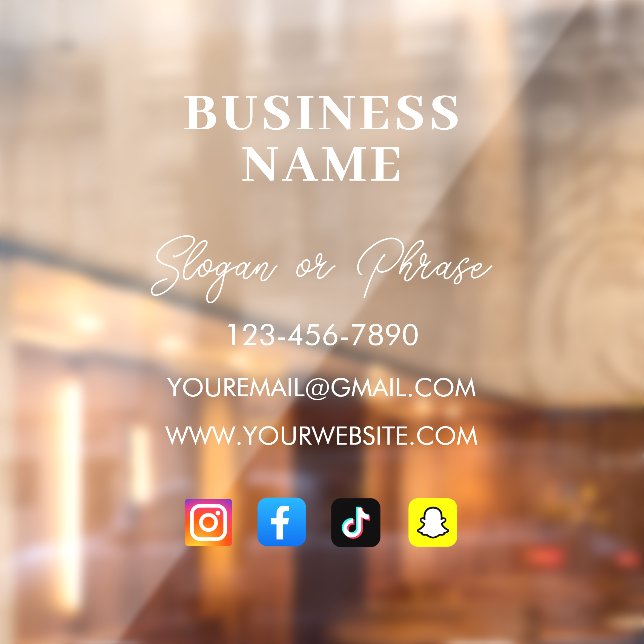 Calcomanía personalizada para ventana de empresa - (Hoja 2)