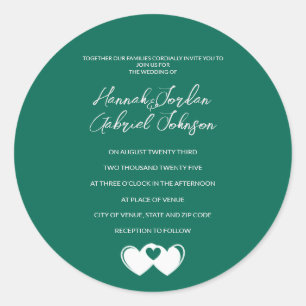 Calcomanía personalizada verde esmeralda