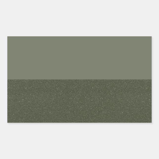 Calcomanía personalizada verde musgo de dos tonos (Anverso)