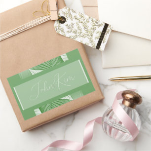 Calcomanía Personalizada Verde Tropical