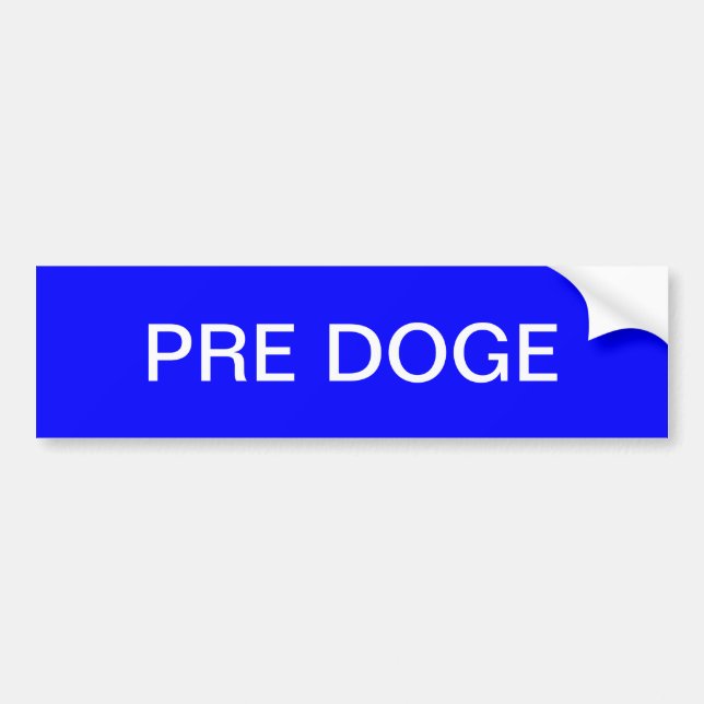 Calcomanía PRE DOGE (azul/blanco) (Frente)
