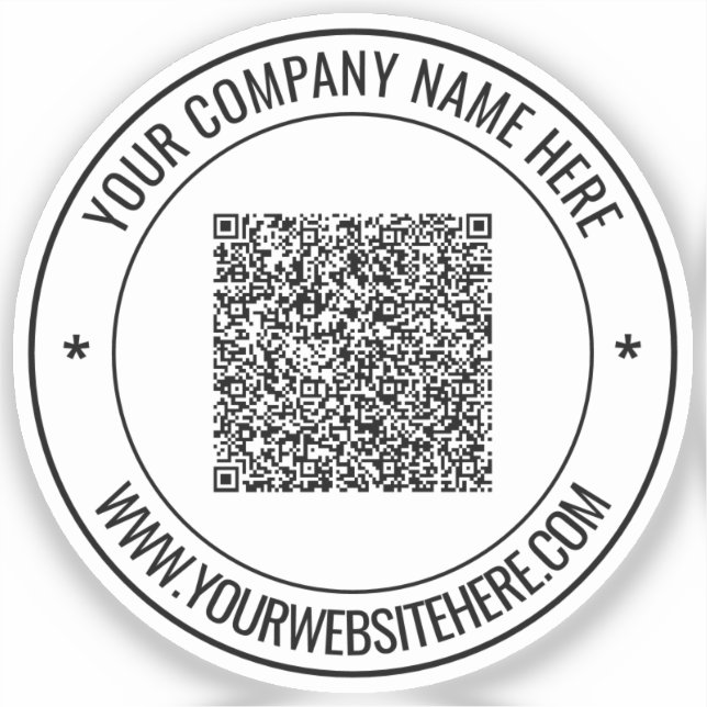 Calcomanía promocional de sitio web con nombre de  (Anverso)