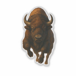 Calcomanía recortada de Búfalo